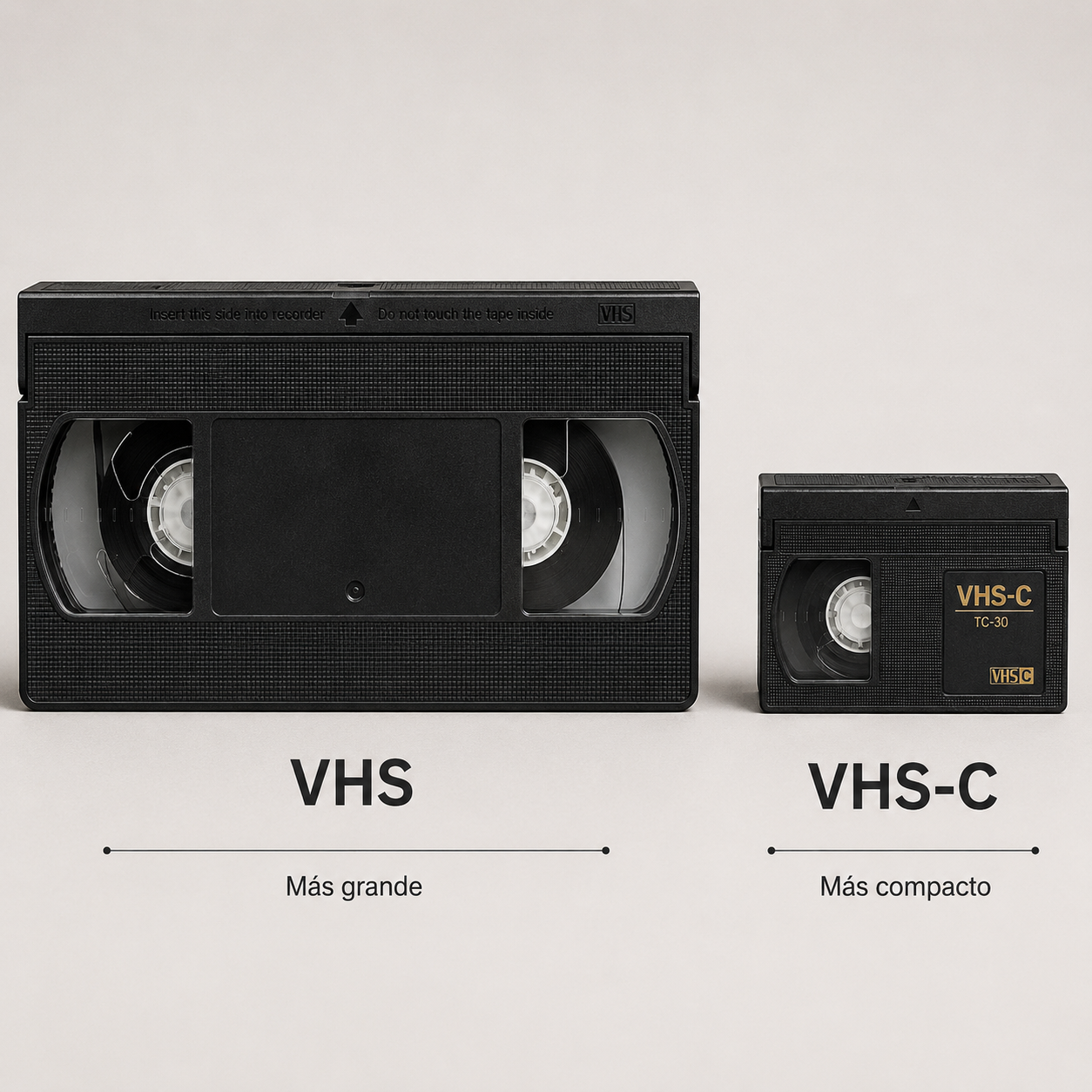 diferencia un VHS de un VHSC